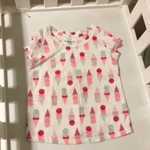 Ice cream 3T short sleeve shirt